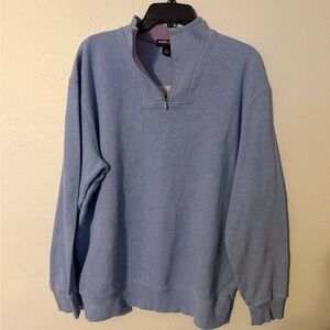 Kirkland Signature Men's Light Blue Zip-Up Sweater